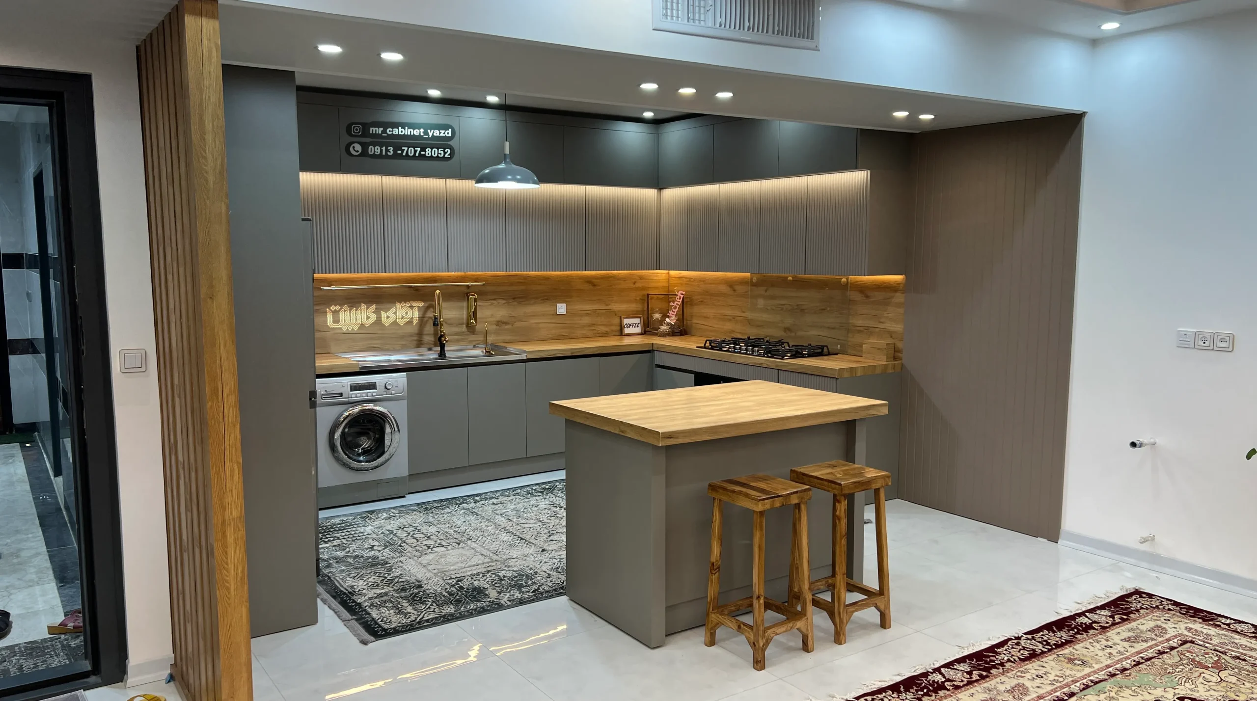 کابینت پست مدرن آقای زارع منطقه آزادشهر